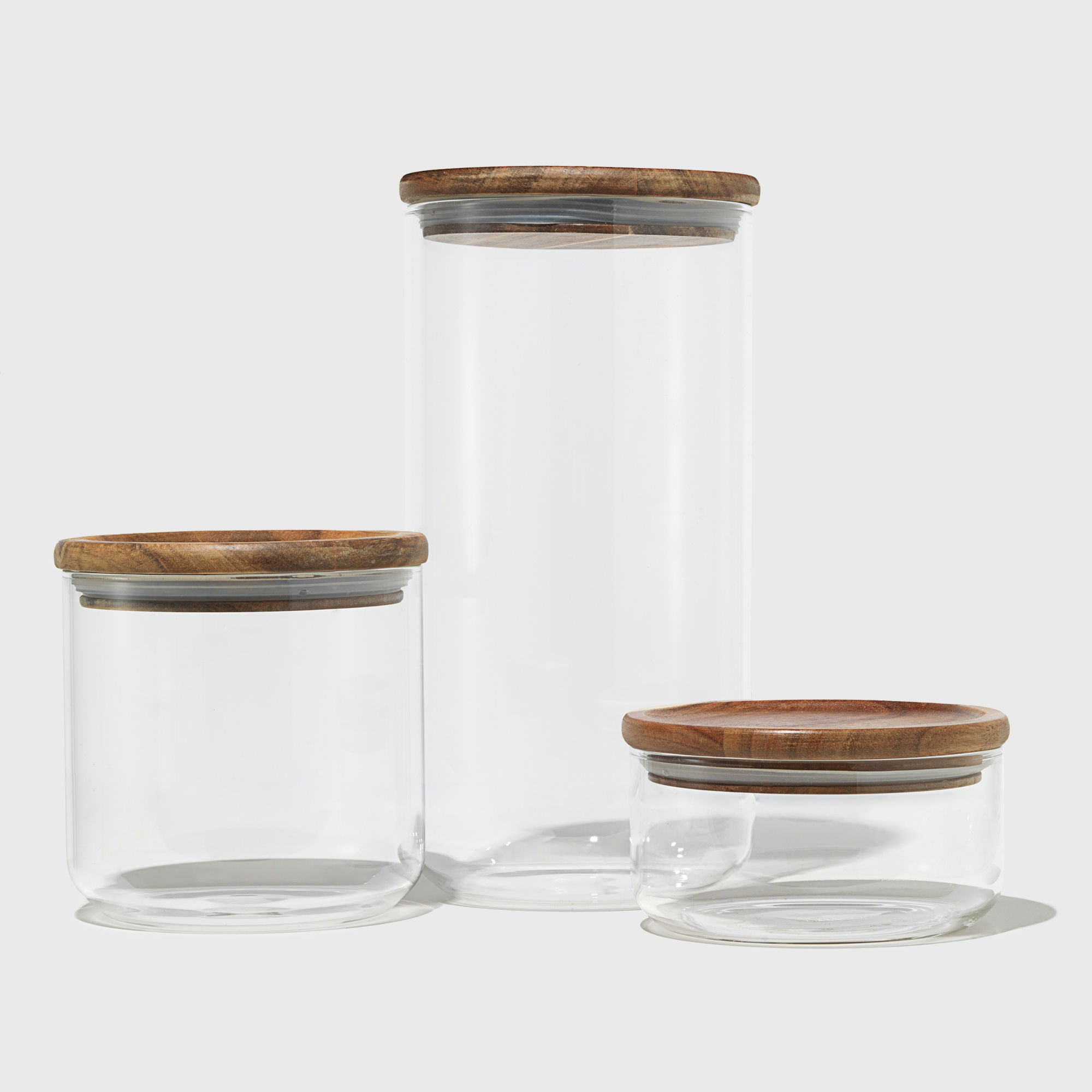 Glass Canisters (Set of 3)