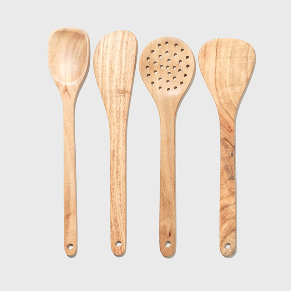 Lavaux Designs Wooden utensils for cooking set of 8, Natural Acacia Wood  spoons and spatula set, Non…See more Lavaux Designs Wooden utensils for