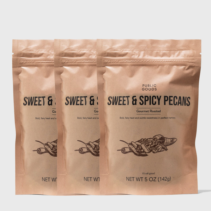 Public Goods Grocery Sweet & Spicy Pecans (3-pack)