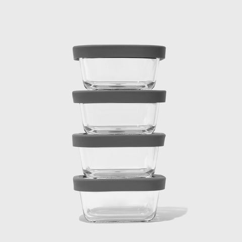 Clifftop 4-Piece 51 oz. and 35 oz. Borosilicate Glass Food Storage Con