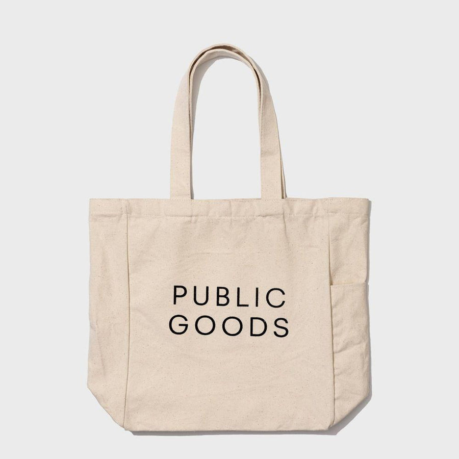 Organic Cotton Tote Bag | Bottle Holder, Zip Closure & More | Public Goods