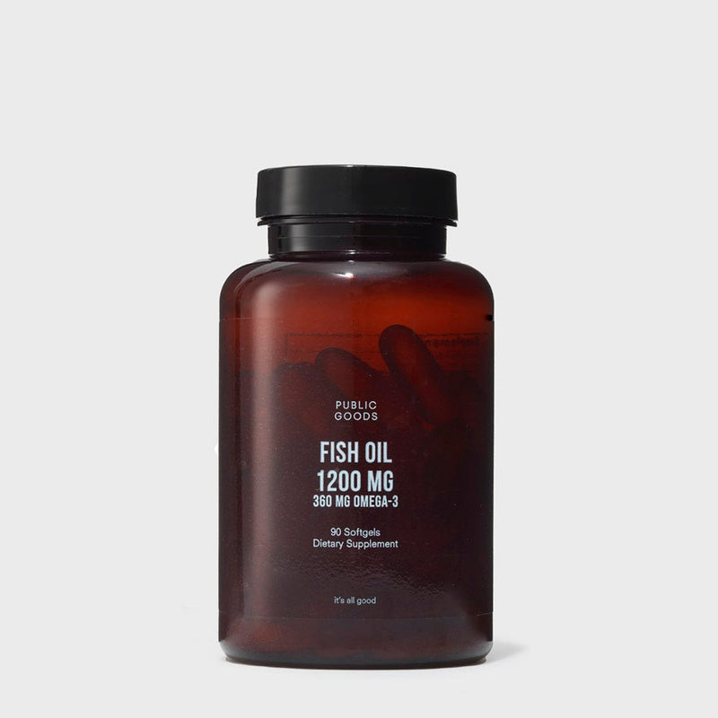 Public Goods Supplement Omega 3 Fish Oil Capsules | Shellfish Free Source of Omega 3 Fatty Acids